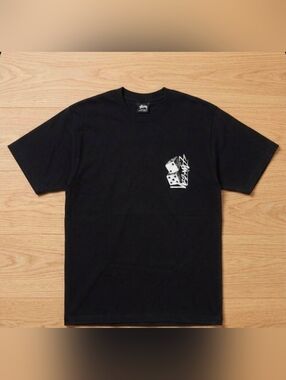 NWOT ​Stüssy Fuzzy Dice Graphic Tee - Black - M